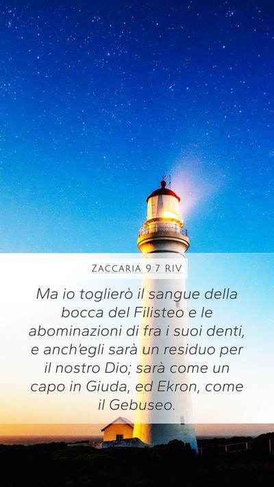 Zaccaria 9:7 RIV Bible Verse Image