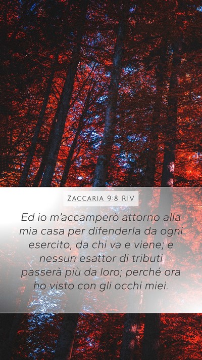 Zaccaria 9:8 RIV Bible Verse Image